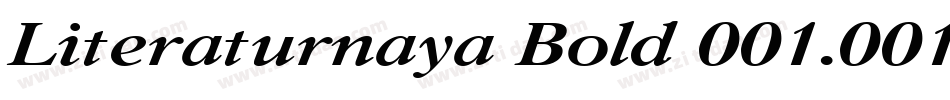 Literaturnaya Bold 001.001字体转换